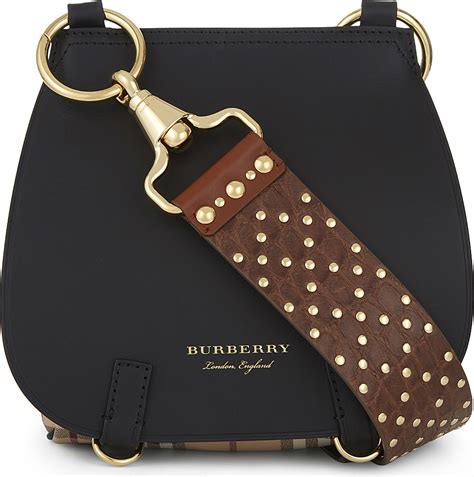 burberry the classic round black leather strap|burberry purse strap.